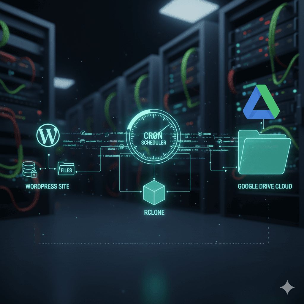 WordPress 網站利用 Cron + Rclone 自動同步檔案到 Google Drive 完整教學